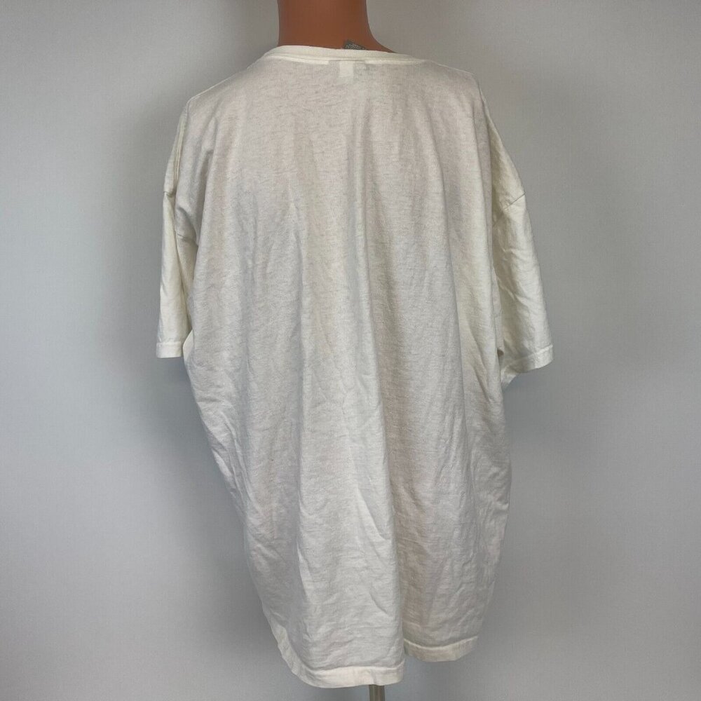Vintage Nike Basic T Shirt Mens Size 2XL White Embroidered Swoosh Logo Y2K - Picture 3 of 4